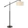 Possini Euro Holden Oil-Rubbed Bronze Boom Arm Floor Lamp with USB Dimmer