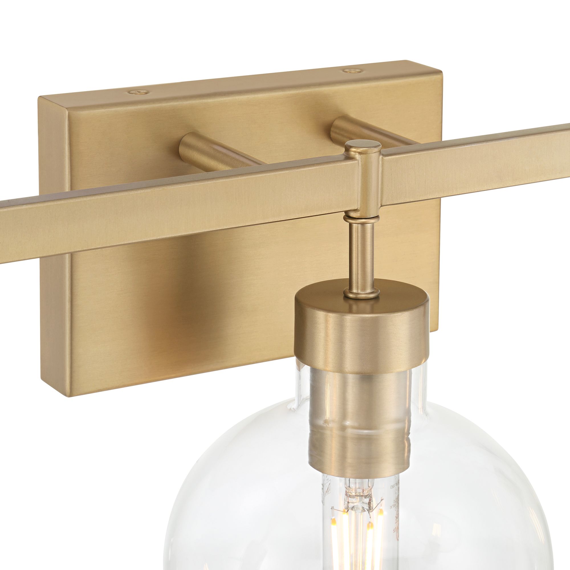 Image 3 Possini Euro Holland 23 3/4" Wide Warm Brass 3-Light Modern Bath Light more views