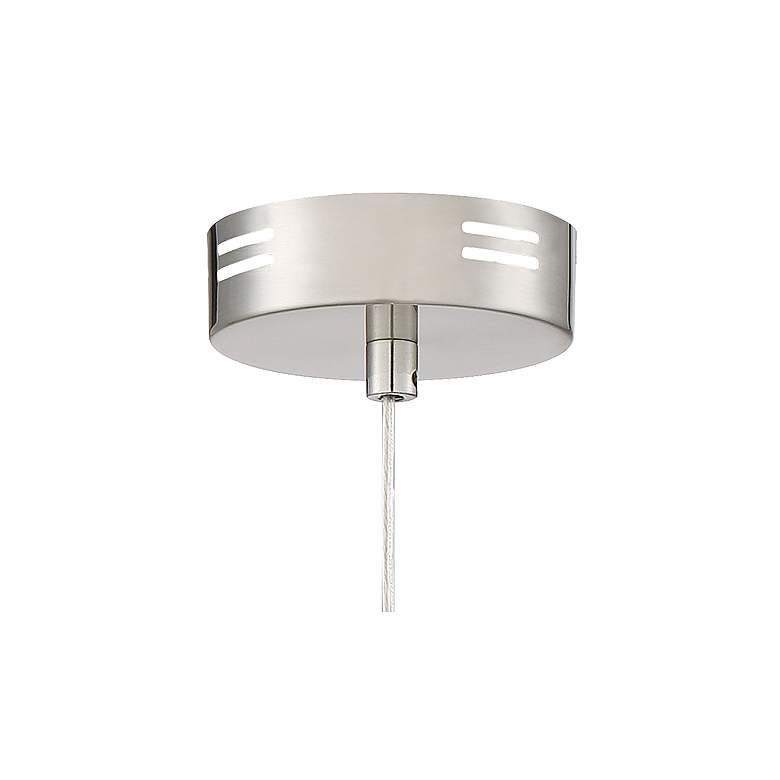 Image 4 Possini Euro Holland 7 1/2" Wide Satin Nickel Modern LED Mini Pendant more views