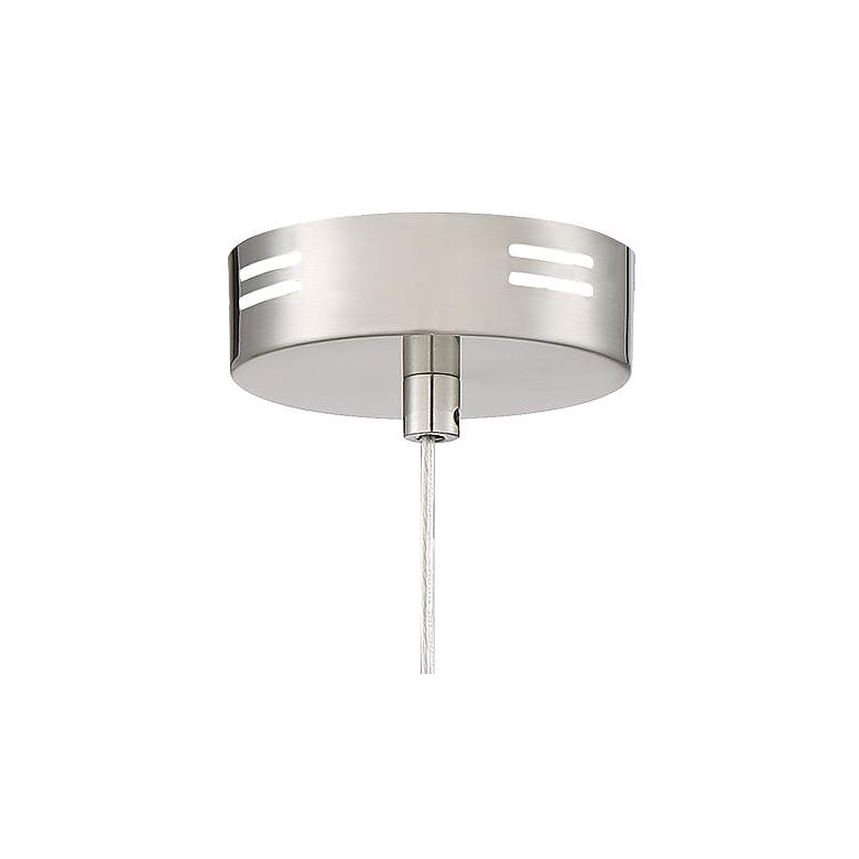 Image 4 Possini Euro Holland 7 1/2 inch Wide Satin Nickel Modern LED Mini Pendant more views