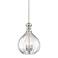 Possini Euro Houten 11 1/2" Wide Nickel and Handcrafted Glass Pendant