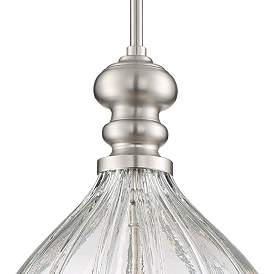 Image3 of Possini Euro Houten 11 1/2" Wide Nickel and Handcrafted Glass Pendant more views