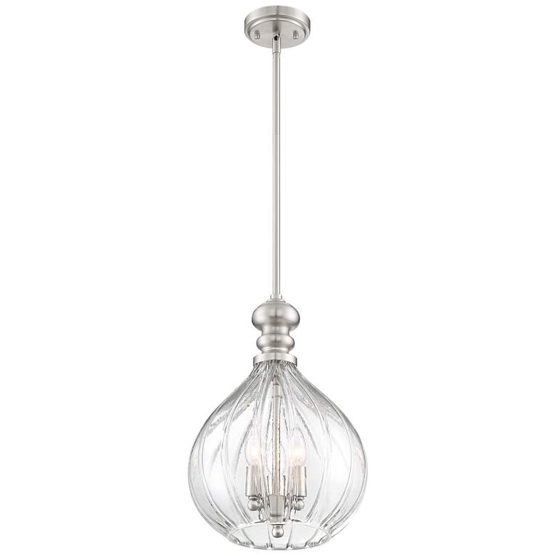 Image 6 Possini Euro Houten 11 1/2" Wide Nickel and Handcrafted Glass Pendant more views