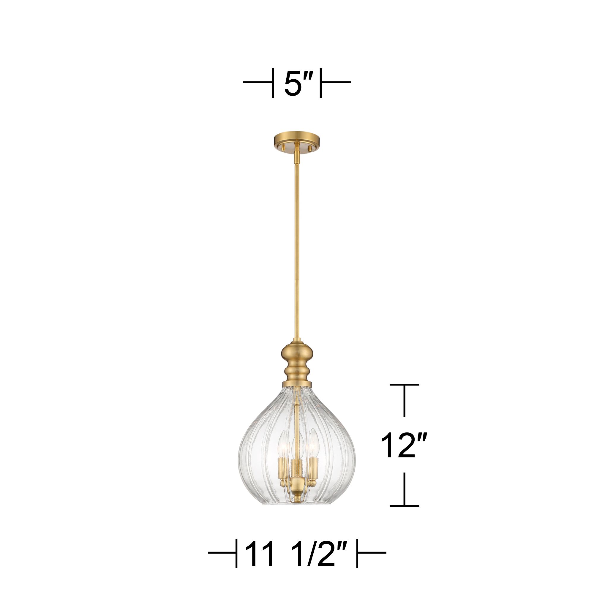 Possini Euro Houten 11 1/2" Wide Soft Gold 3-Light Glass Mini Pendant ...