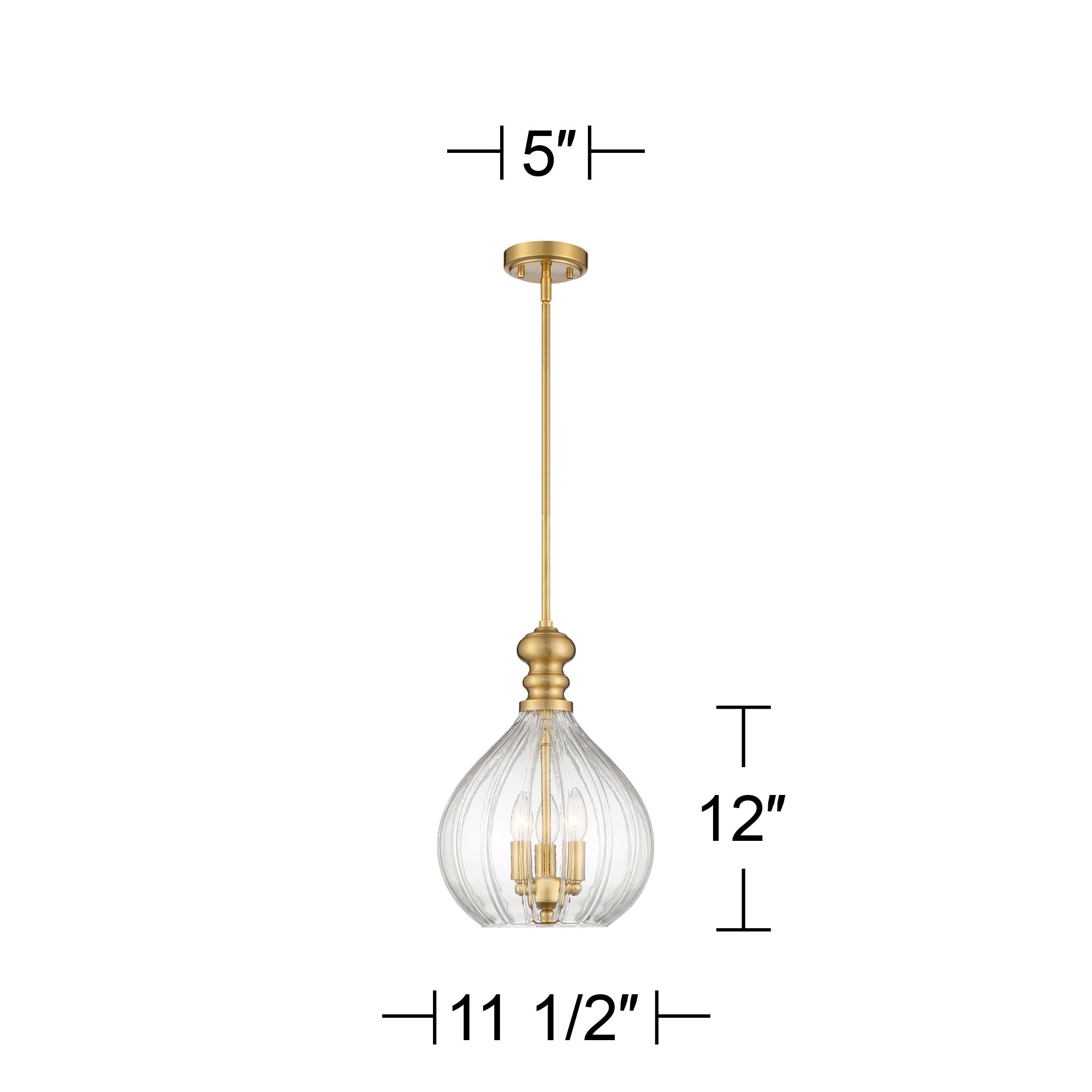 Possini Euro Houten 11 1/2" Wide Soft Gold 3-Light Glass Mini Pendant in scene