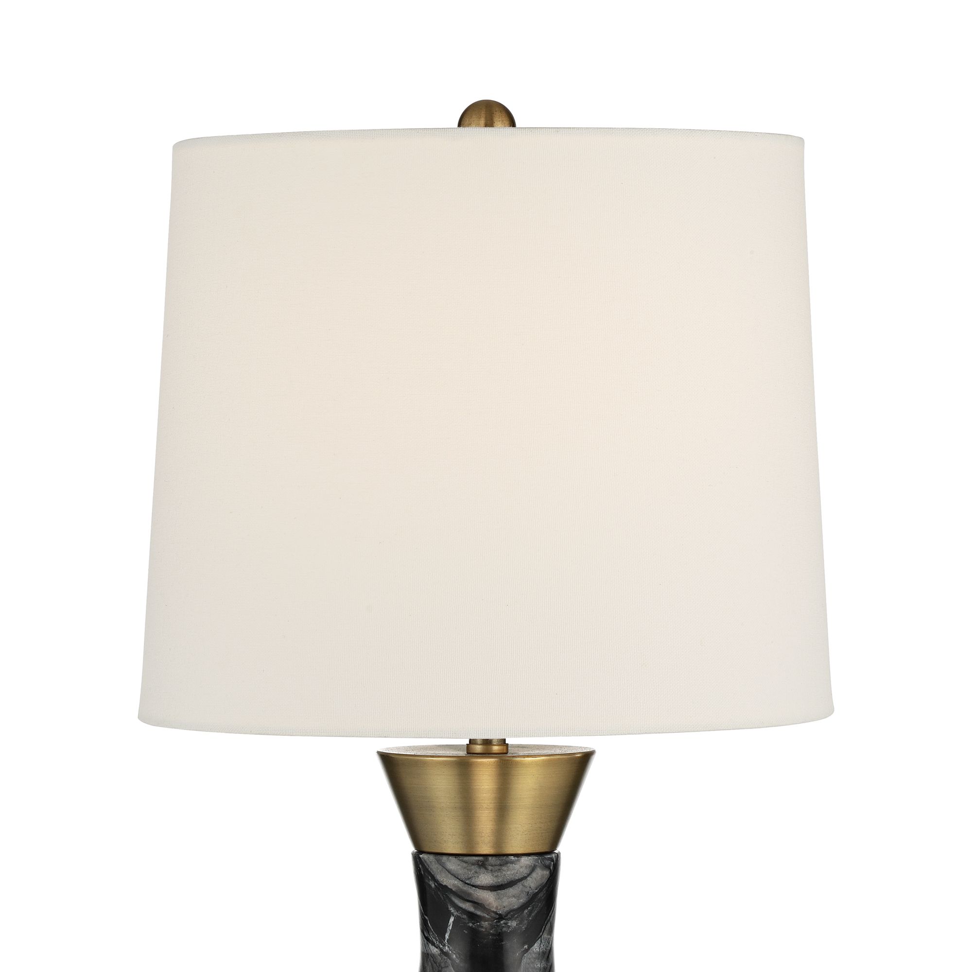 Image 3 Possini Euro Ibara 21 1/2" High Black Marble Modern USB Table Lamp more views