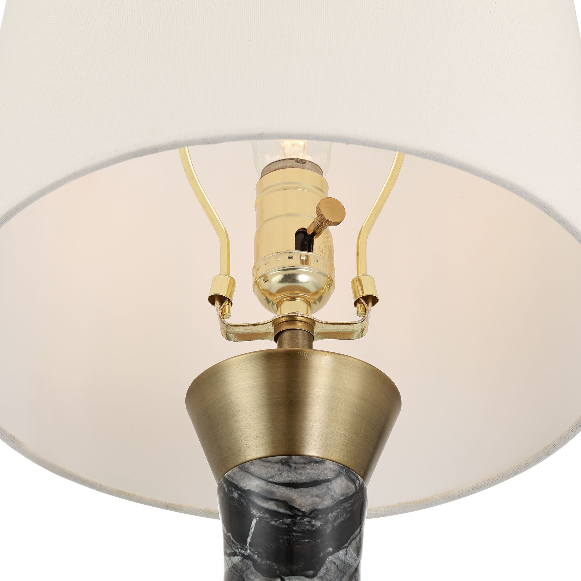 Image 5 Possini Euro Ibara 21 1/2" High Black Marble Modern USB Table Lamp more views