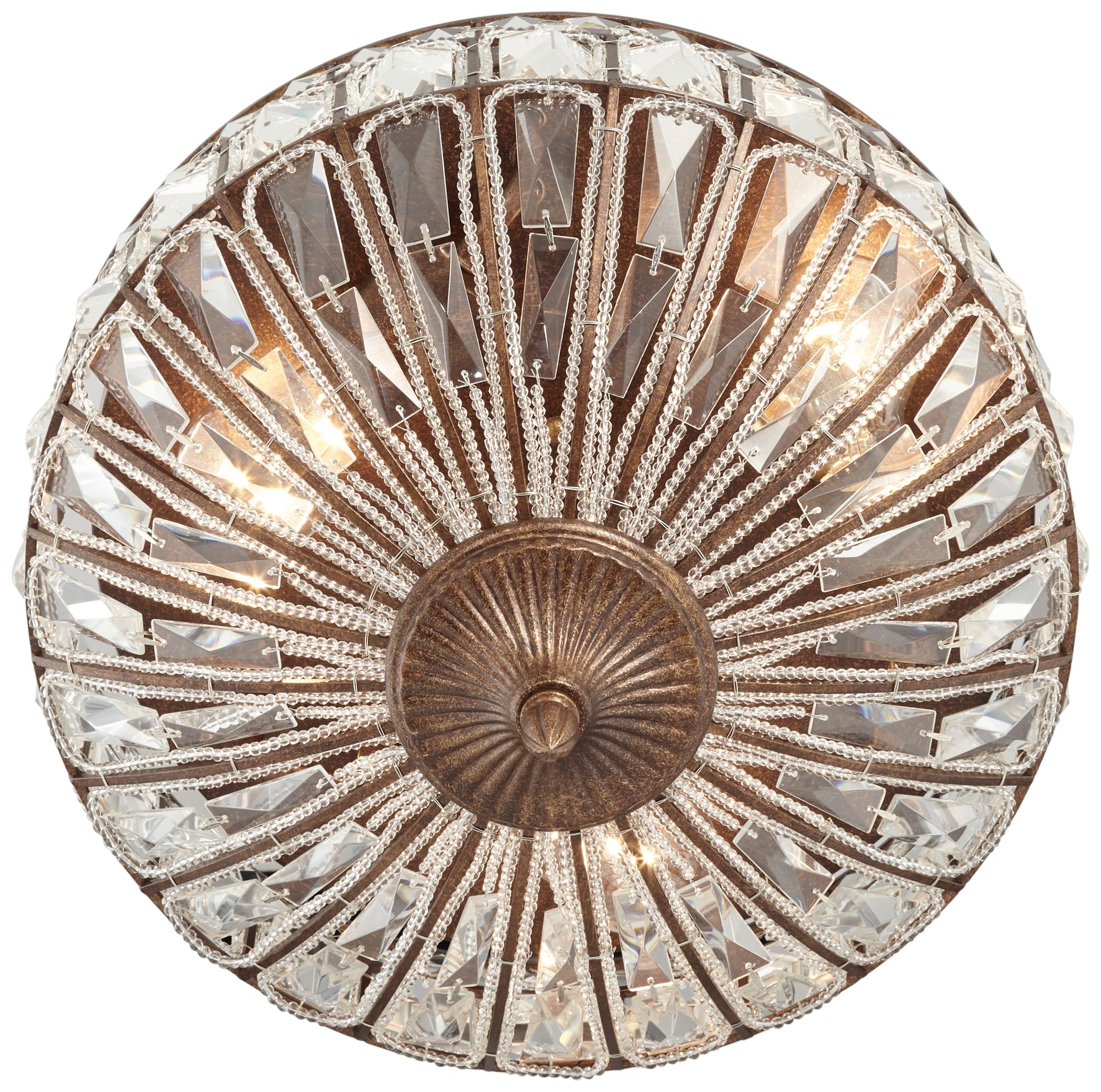Image 6 Possini Euro Ibeza 15 1/2" Mocha and Crystal Ceiling Light more views