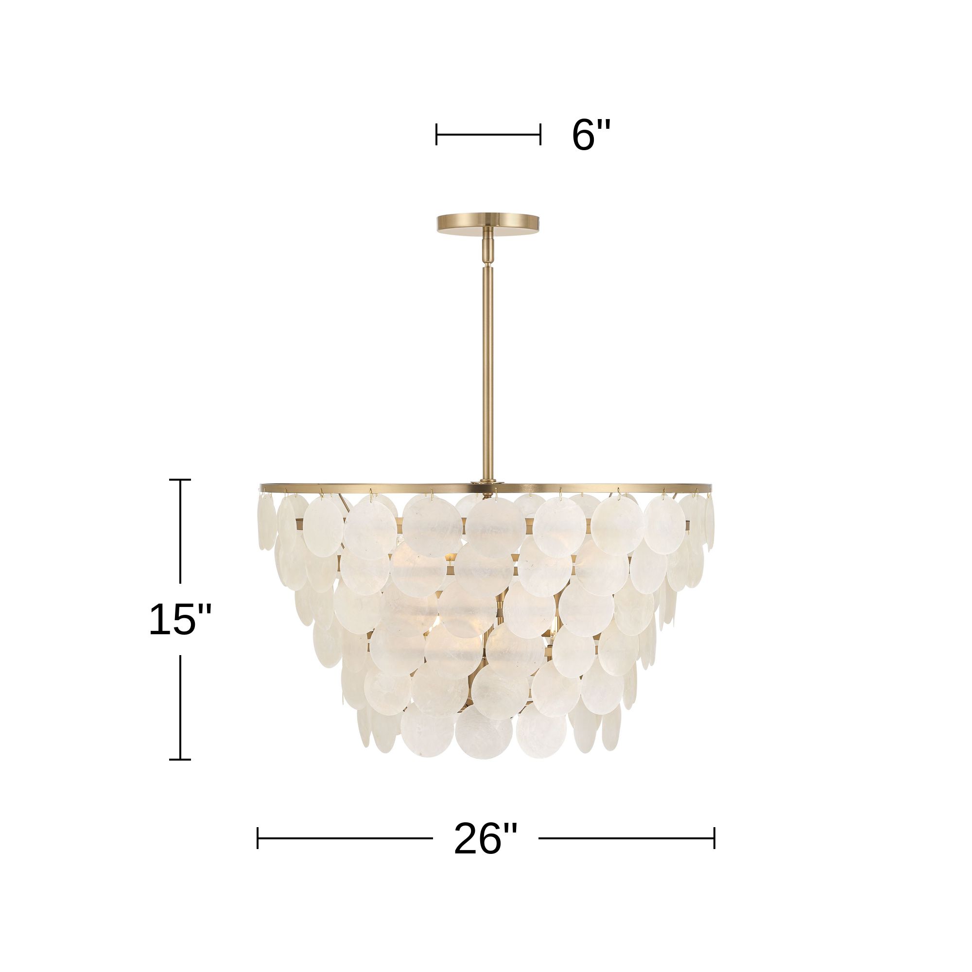 Watch A Video About the Possini Euro Ibiza Capiz and Brass Coastal 6 Light Chandelier