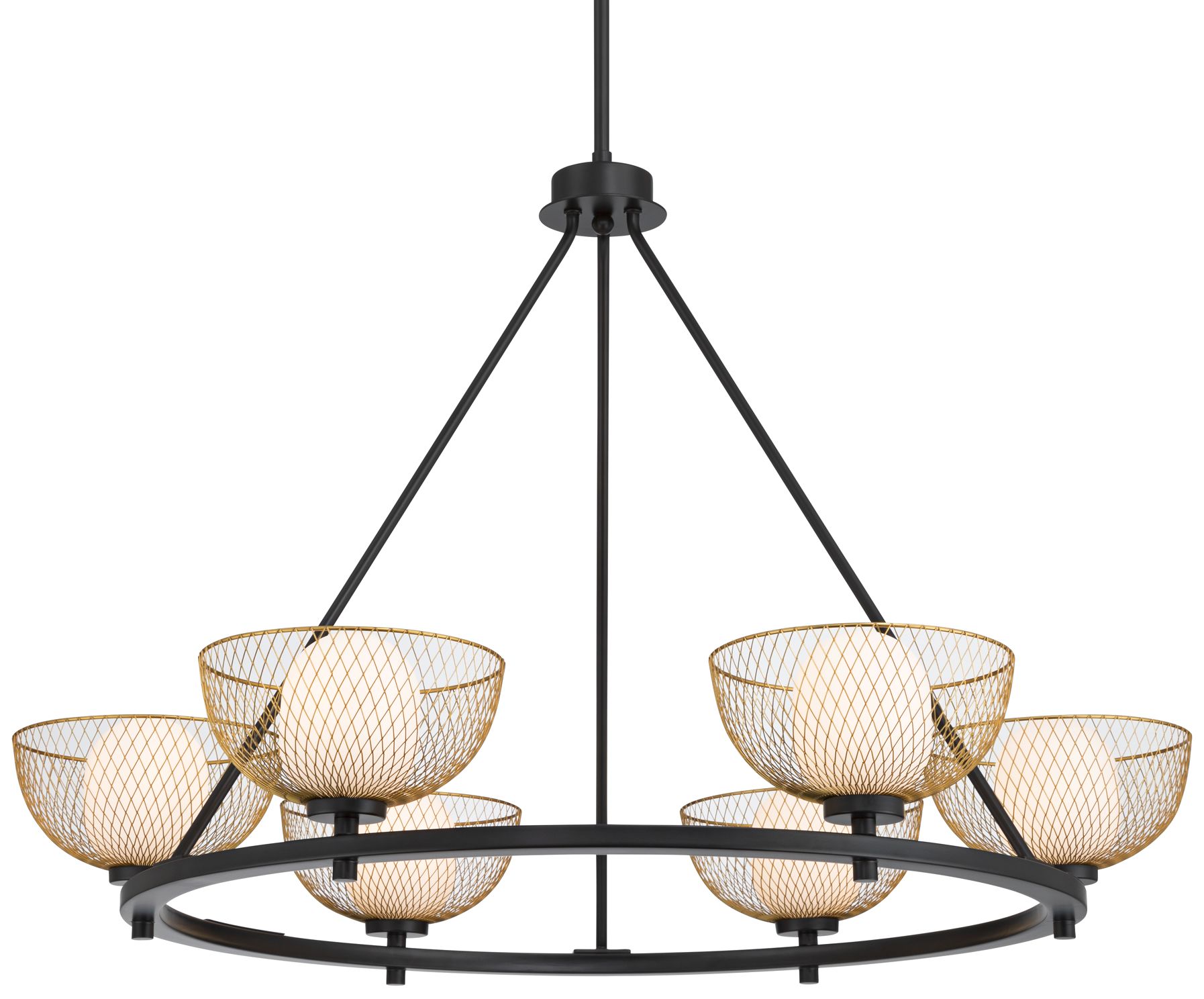 Image 3 Possini Euro Icaron 33 1/2"W Black and Gold 6-Light Large Chandelier