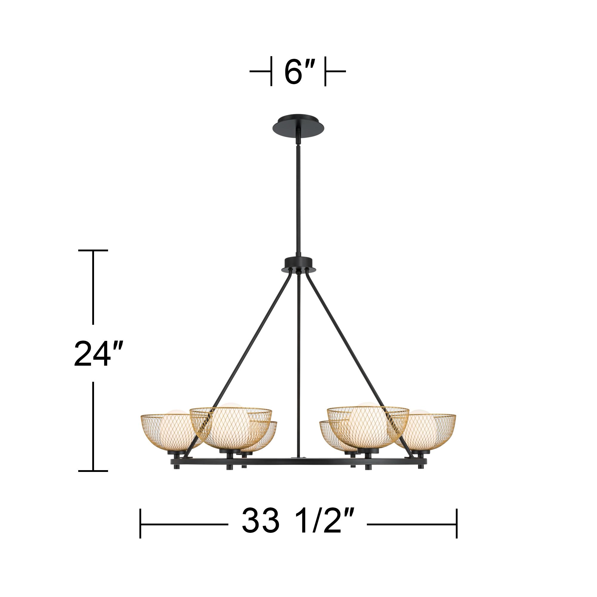 Watch A Video About the Possini Euro Icaron Black and Gold 6 Light Large Chandelier