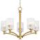 Possini Euro Icelight 25" Wide Warm Brass 5-Light Chandelier