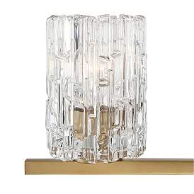 Image3 of Possini Euro Icelight 36" Wide Ice Glass and Warm Brass Bath Light more views