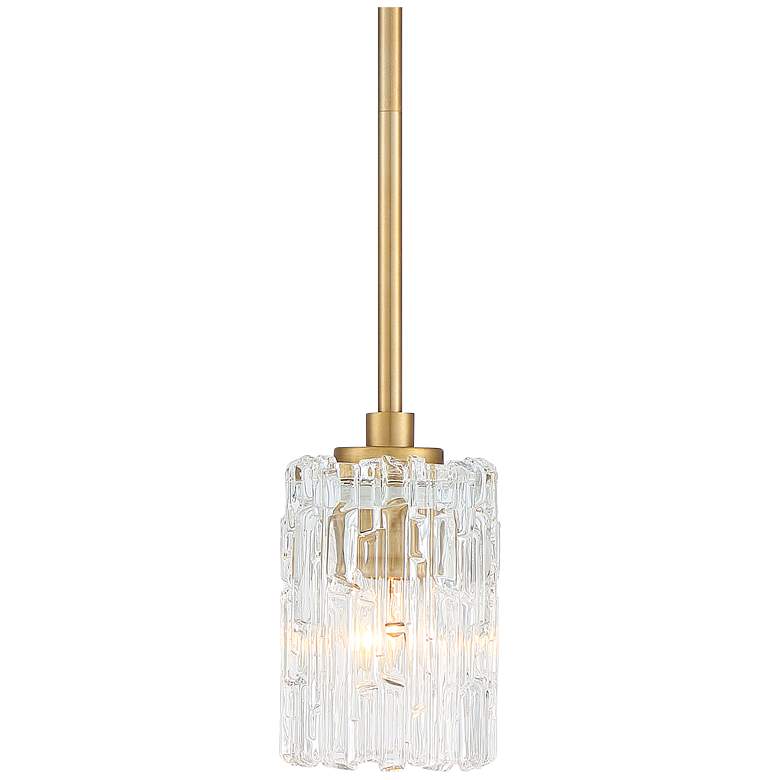 Image 2 Possini Euro Icelight 4 1/4" Wide Warm Brass Mini Pendant