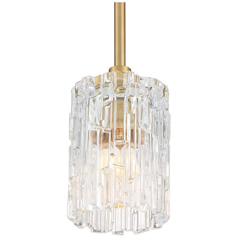 Image 3 Possini Euro Icelight 4 1/4" Wide Warm Brass Mini Pendant more views