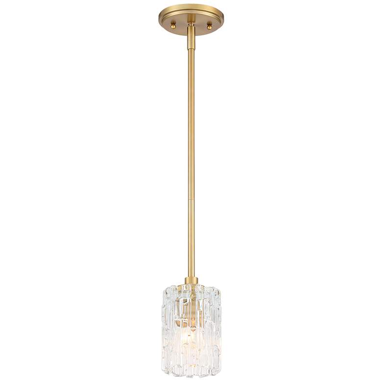 Image 5 Possini Euro Icelight 4 1/4" Wide Warm Brass Mini Pendant more views