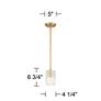 7_Possini Euro Icelight 4 1/4" Wide Warm Brass Mini Pendant more views
