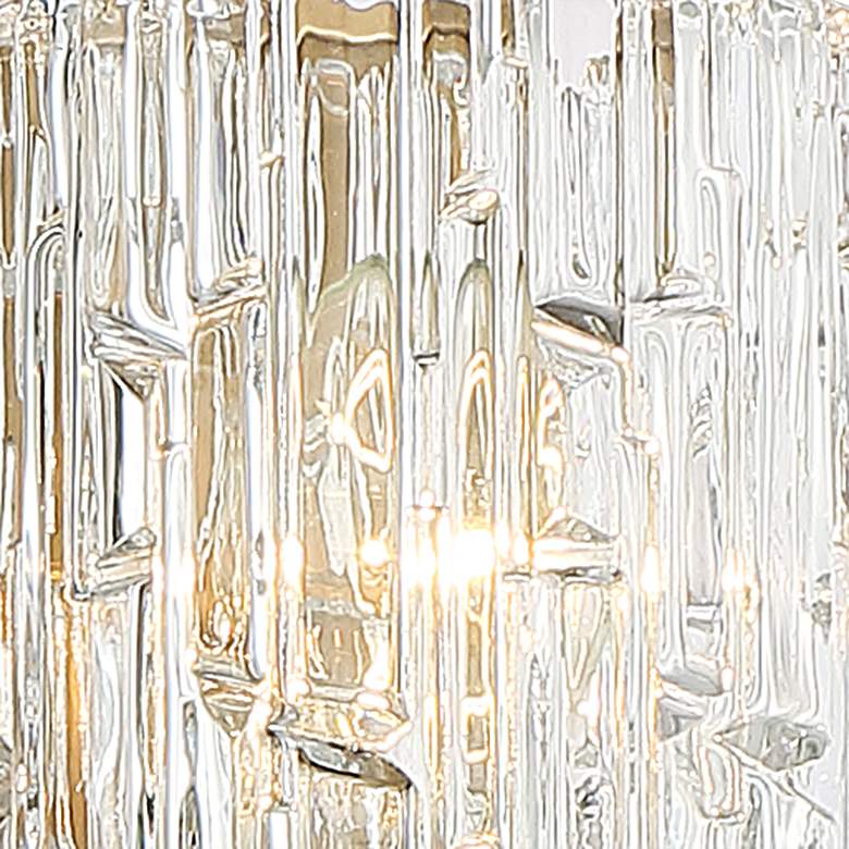 Image 3 Possini Euro Icelight 8 3/4" High Ice Glass Warm Brass Wall Sconce more views