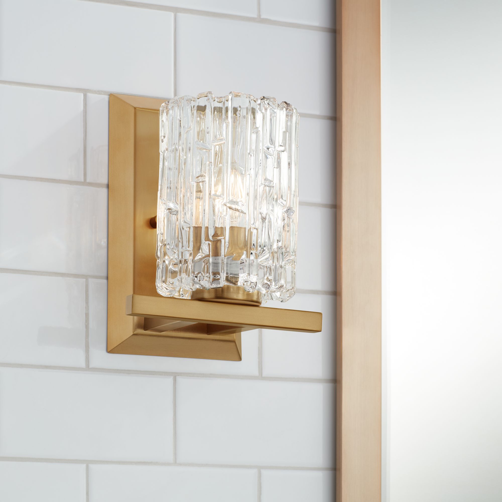 ice glass sconce