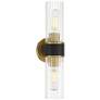 4_Possini Euro Idyl 16 1/4" High Warm Gold and Black 2-Light Bath Light