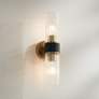 3_Possini Euro Idyl 16 1/4" High Warm Gold and Black 2-Light Bath Light
