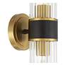 6_Possini Euro Idyl 16 1/4" High Warm Gold and Black 2-Light Bath Light more views