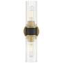 7_Possini Euro Idyl 16 1/4" High Warm Gold and Black 2-Light Bath Light more views