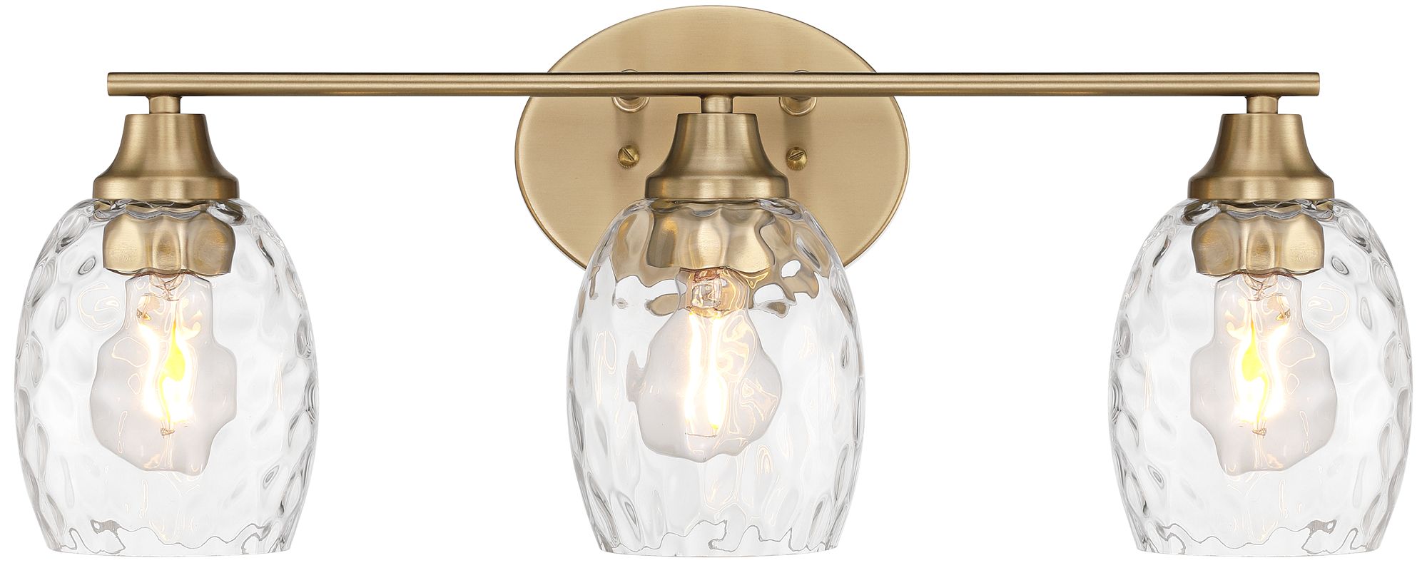 Image 2 Possini Euro Ilya 22" Wide Satin Brass 3-Light Bath Vanity Light