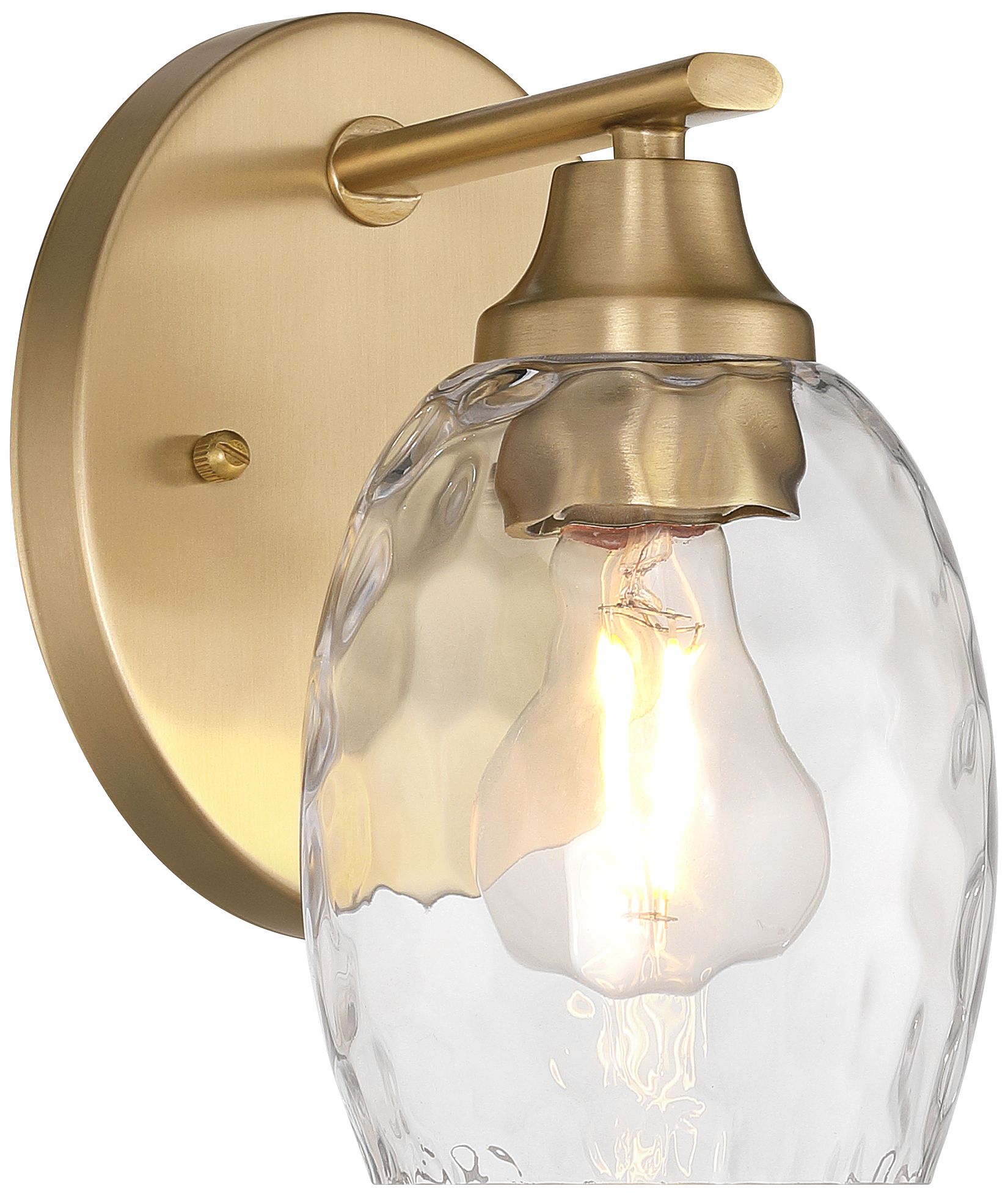 Image 2 Possini Euro Ilya 8 1/2" High Satin Brass Bathroom Wall Sconce