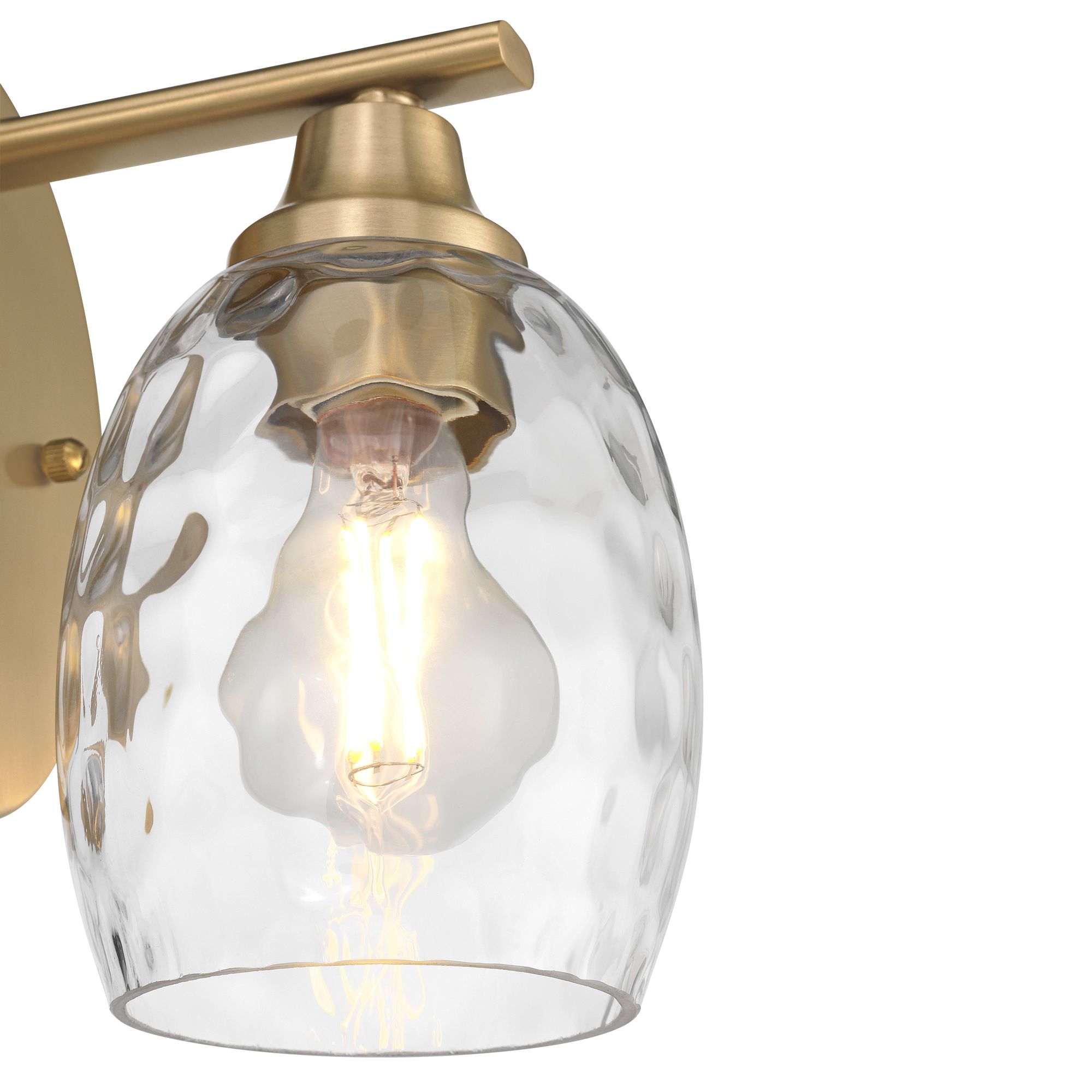 Image 3 Possini Euro Ilya 8 1/2" High Satin Brass Bathroom Wall Sconce more views