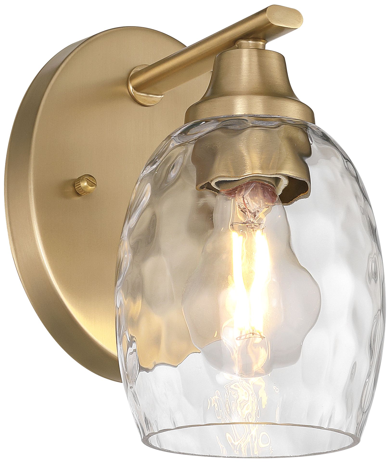 Image 6 Possini Euro Ilya 8 1/2" High Satin Brass Bathroom Wall Sconce more views