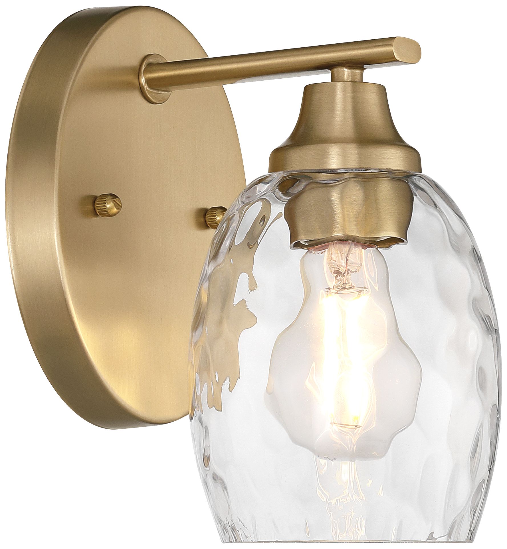 Image 7 Possini Euro Ilya 8 1/2" High Satin Brass Bathroom Wall Sconce more views