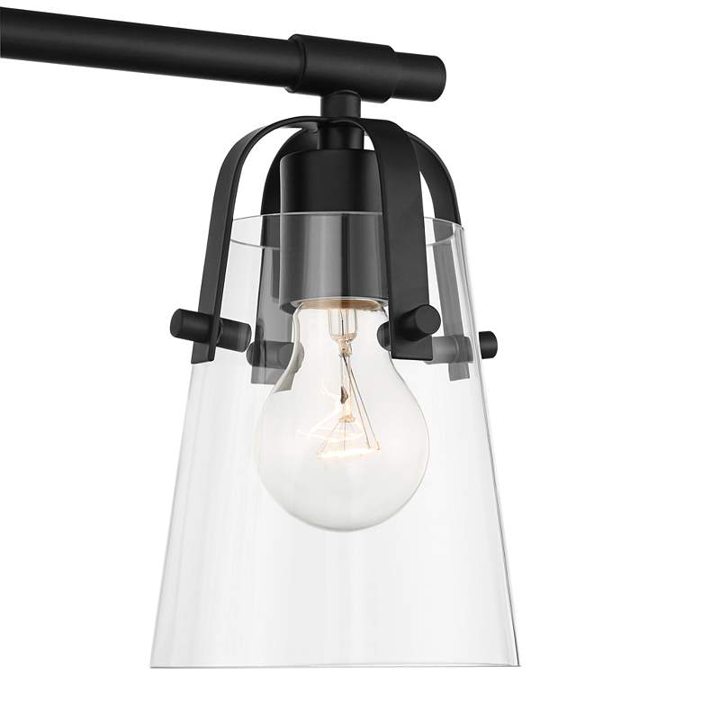 Image 3 Possini Euro Indira 24" Wide Black Metal 3-Light Bath Light more views