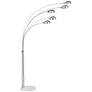 Possini Euro Infini 5-Light Arc Floor Lamp with Marble Base and USB Dimmer