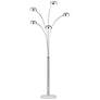 Watch A Video About the Possini Euro Infini 5 Light Marble Chrome Modern Arc Floor Lamp