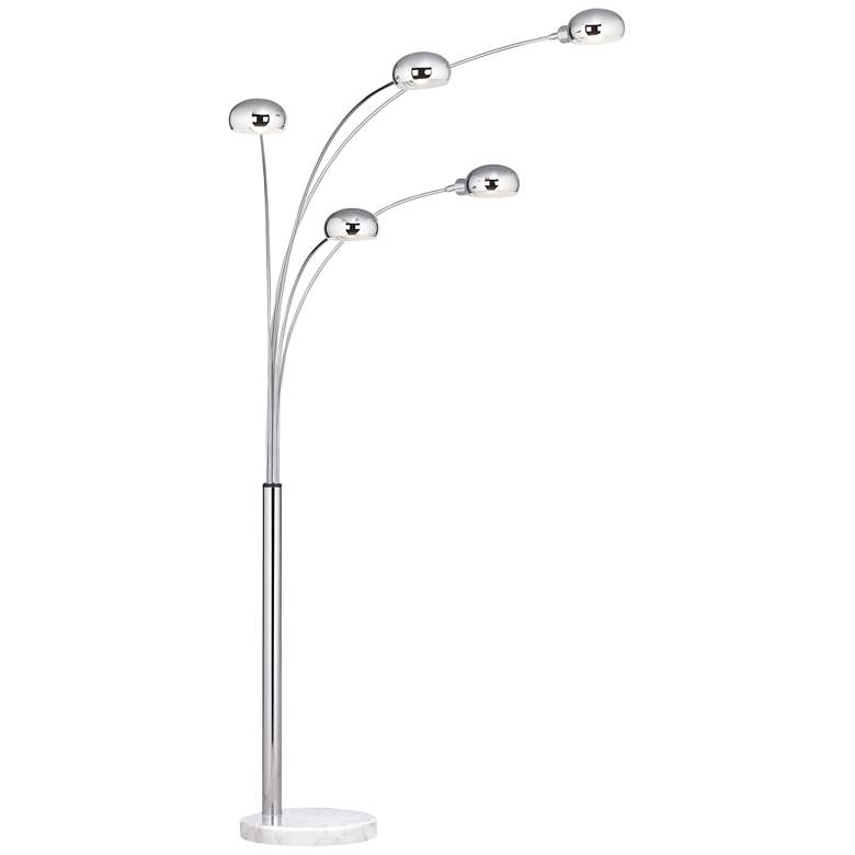 Image 2 Possini Euro Infini 78 inch Chrome Arc Floor Lamp with Smart Socket