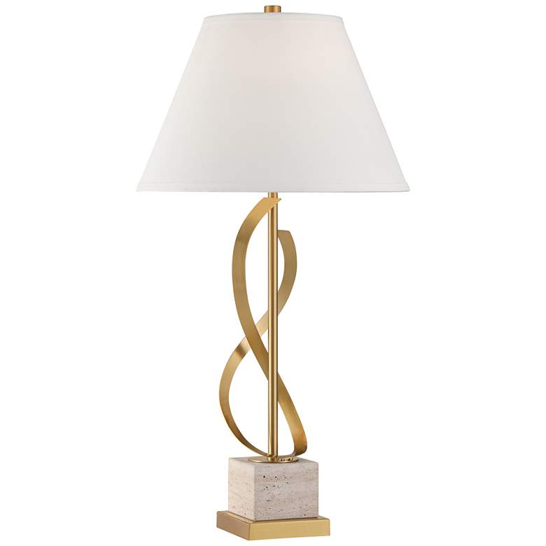 Image 2 Possini Euro Infinity 30 1/4" High Marble and Brass Table Lamp