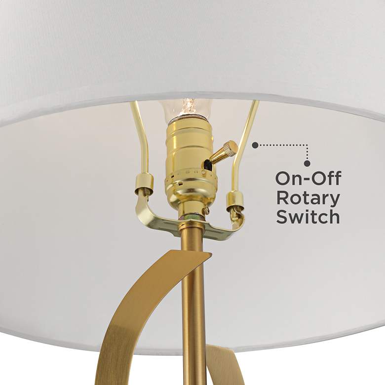 Image 4 Possini Euro Infinity 30 1/4" High Marble and Brass Table Lamp more views