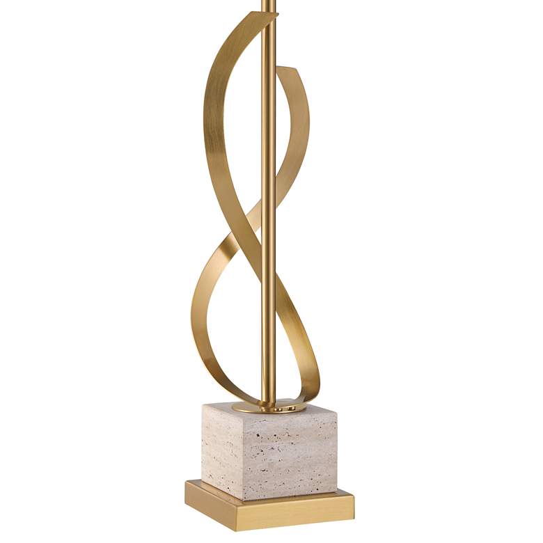 Image 5 Possini Euro Infinity 30 1/4" High Marble and Brass Table Lamp more views