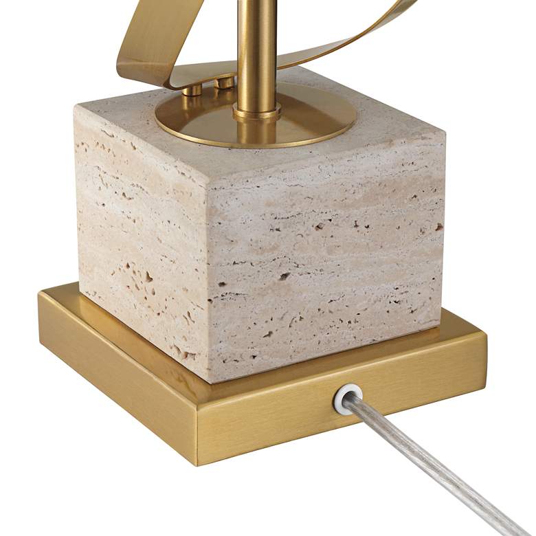 Image 6 Possini Euro Infinity 30 1/4" High Marble and Brass Table Lamp more views