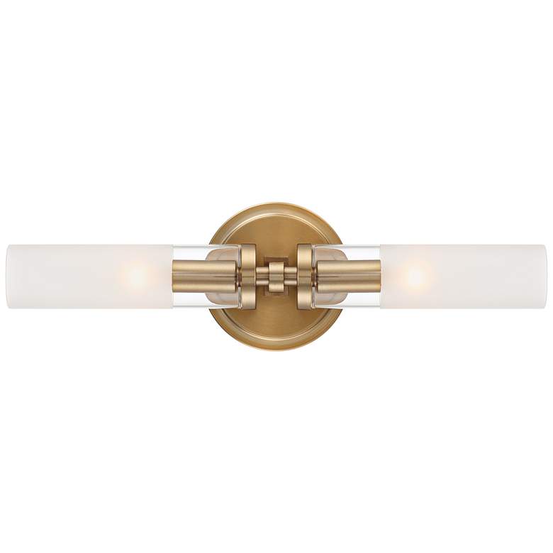 Image 3 Possini Euro Ingrid 16 1/4" Wide Warm Brass 2-Light Bath Light
