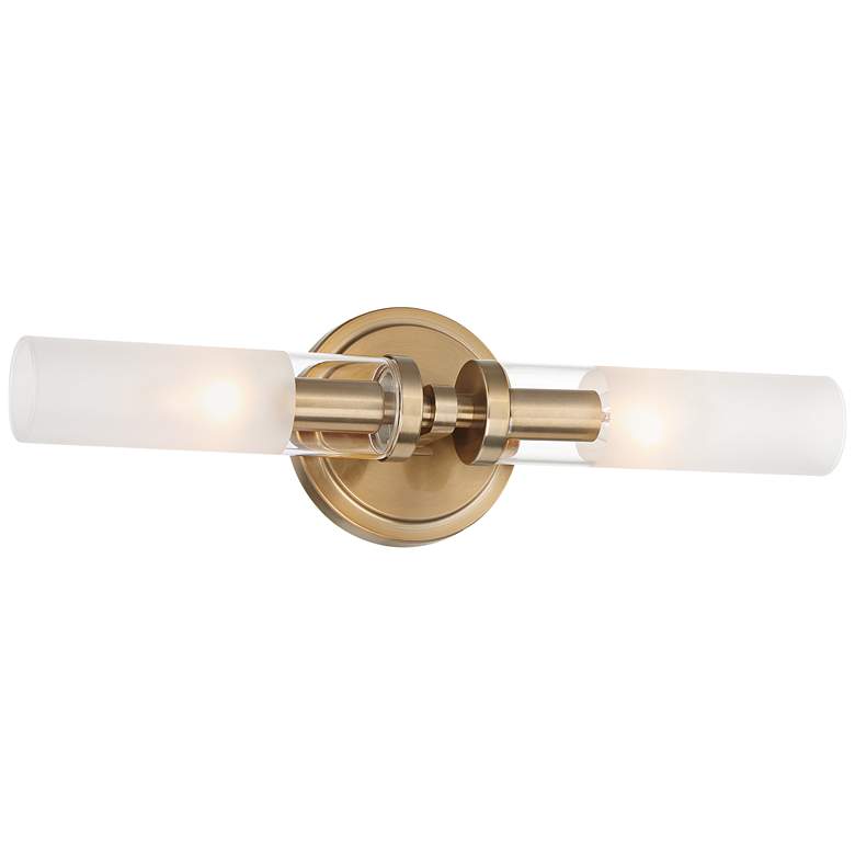 Image 5 Possini Euro Ingrid 16 1/4" Wide Warm Brass 2-Light Bath Light more views