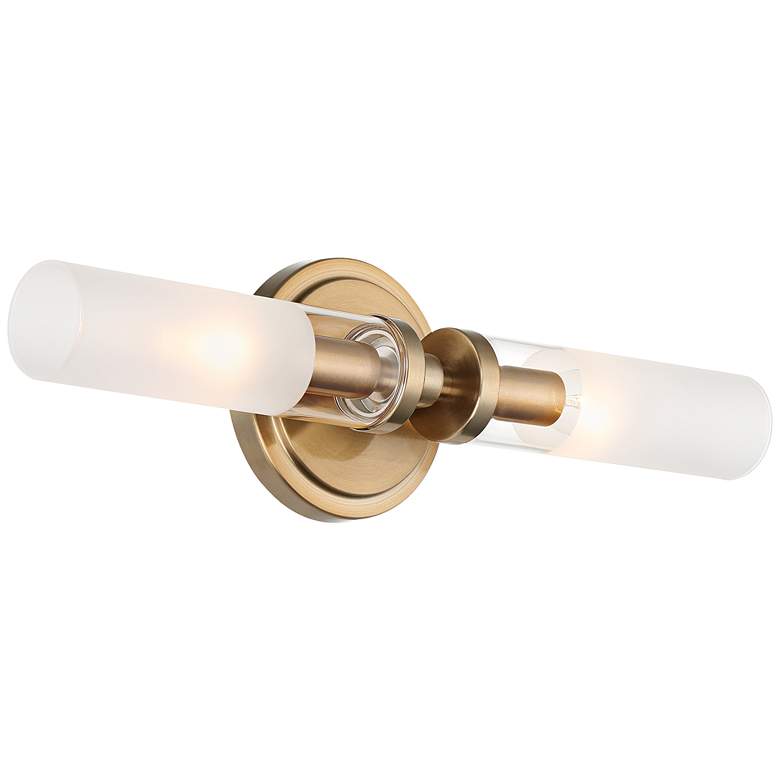 Image 6 Possini Euro Ingrid 16 1/4" Wide Warm Brass 2-Light Bath Light more views