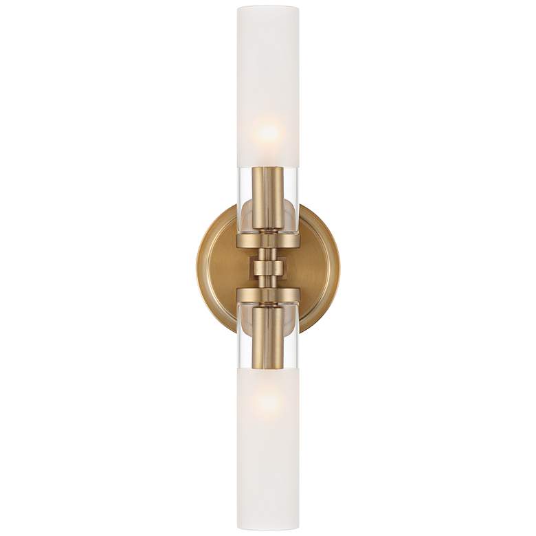 Image 7 Possini Euro Ingrid 16 1/4" Wide Warm Brass 2-Light Bath Light more views