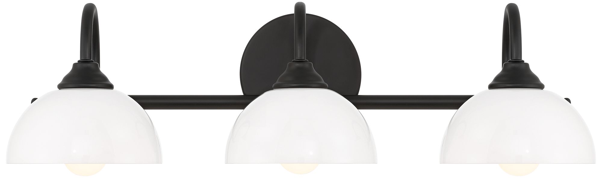 Image 2 Possini Euro Ingrid 22 1/2" Wide Black 3-Light Bath Light