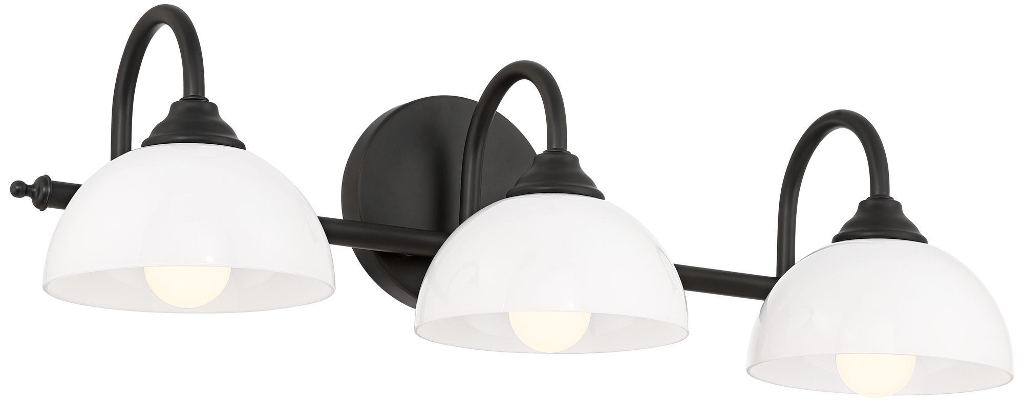 Image 6 Possini Euro Ingrid 22 1/2" Wide Black 3-Light Bath Light more views