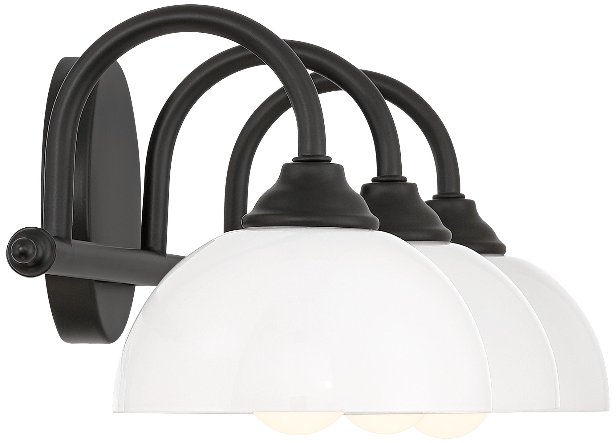 Possini Euro Ingrid 22 1/2" Wide Black 3-Light Bath Light