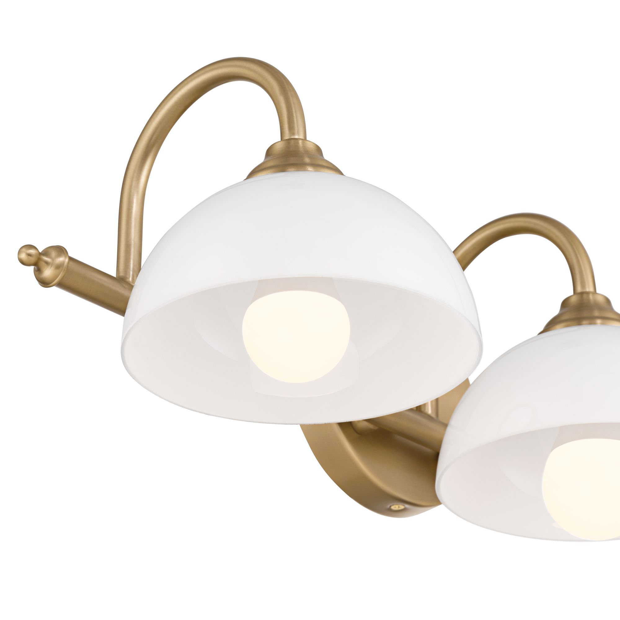 Image 3 Possini Euro Ingrid 22 1/2" Wide Brushed Brass 3-Light Bath Light more views