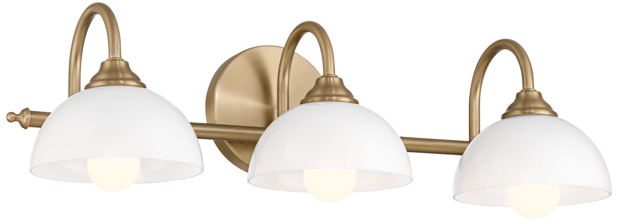 Image 7 Possini Euro Ingrid 22 1/2" Wide Brushed Brass 3-Light Bath Light more views