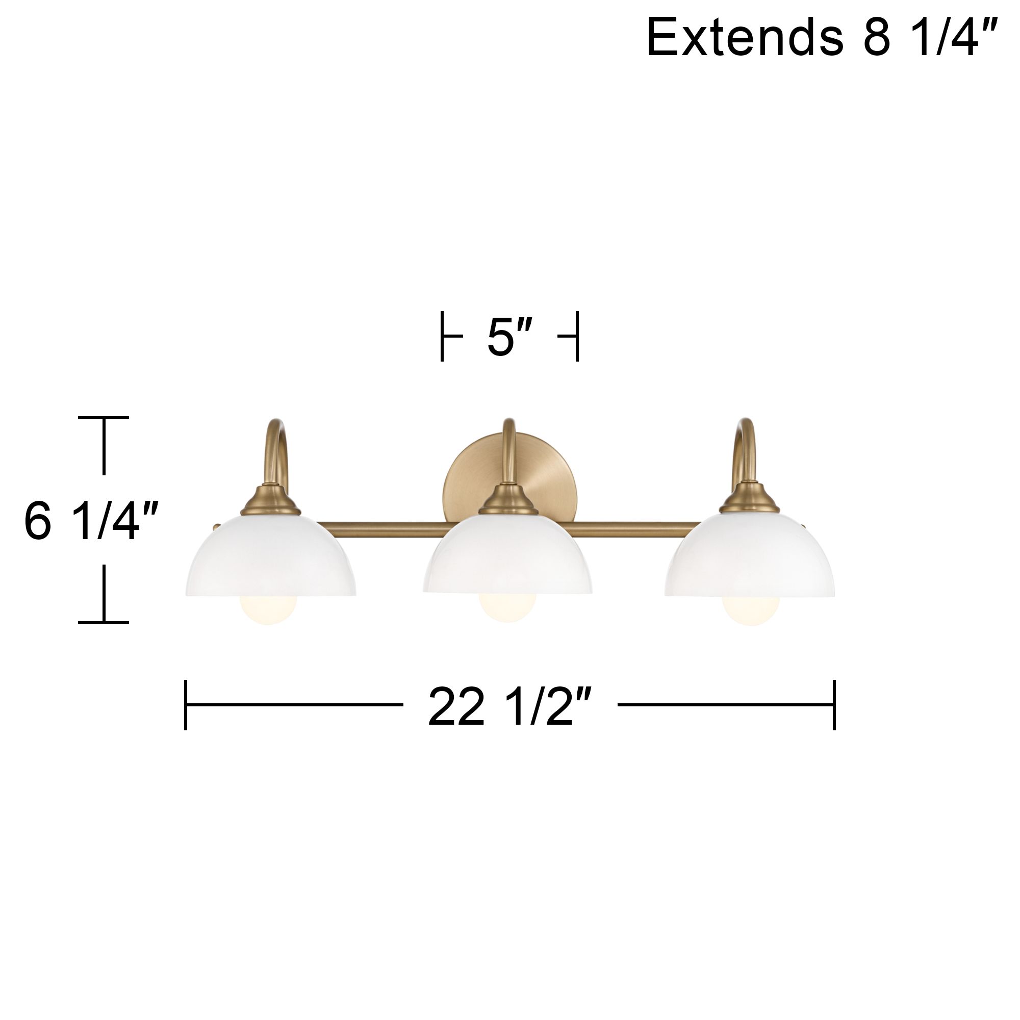 Possini Euro Ingrid 22 1/2" Wide Brushed Brass 3-Light Bath Light